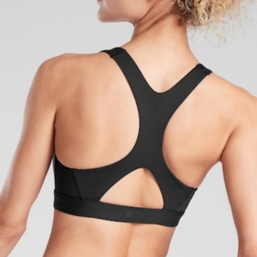 New $54 ATHLETA Ultimate Printed Sports Bra A-C cup S SMALL NWOT - Picture 1 of 5